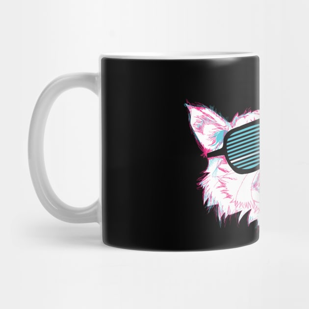 Awesome Totally Rad 80's Sunglass Cat by HungryDinoDesign